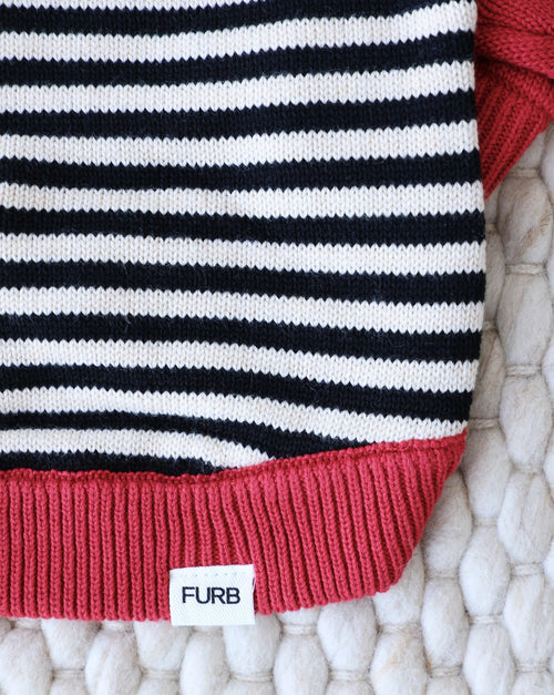 Bookworm Red Colorblock Sweater