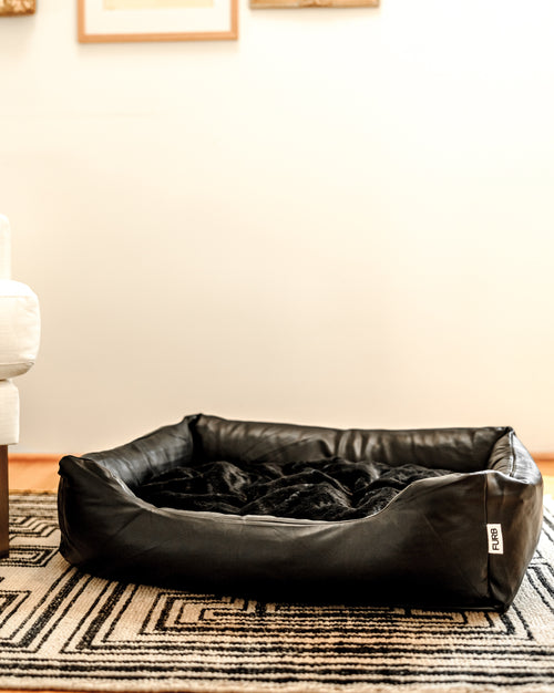 All Curled Up Black Structured Bed