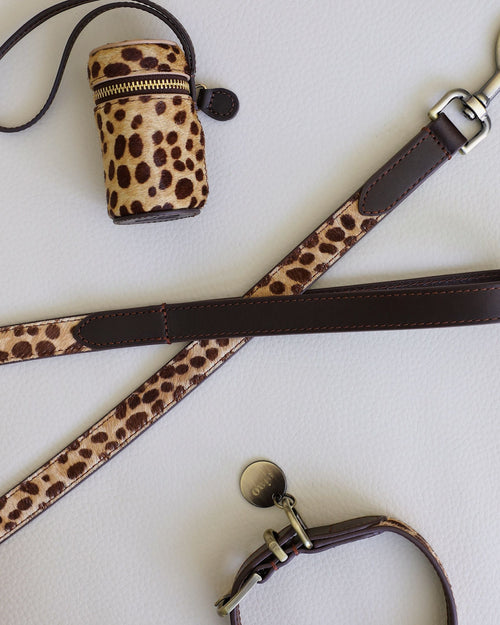 Wylde Brown Spotted Poop Bag Holder Product Image Detail