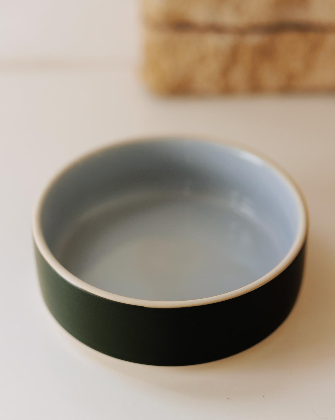Smooth Sailing Forest Green Dog Bowl