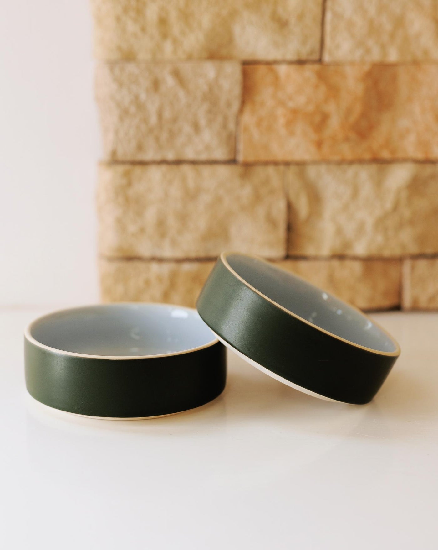 Smooth Sailing Forest Green Dog Bowl