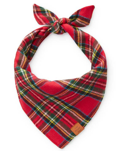 Tartan Tidings Flannel Dog Bandana