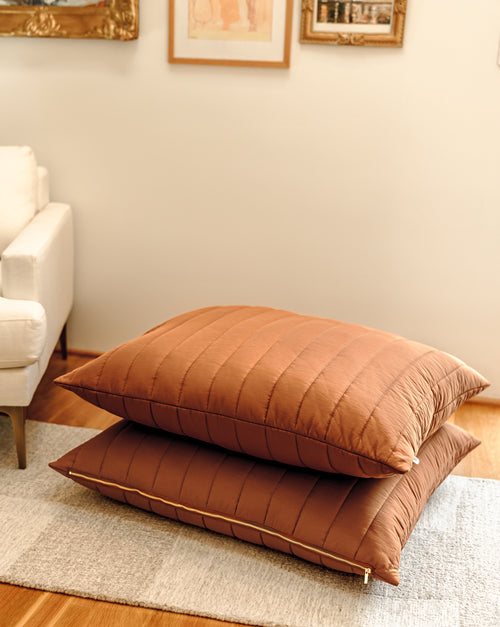 Alpine Rust Puffer Dog Bed