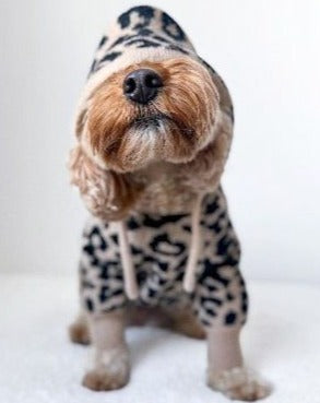 Milan Leopard Print Hoodie Product Image Detail pug dog winter clothes