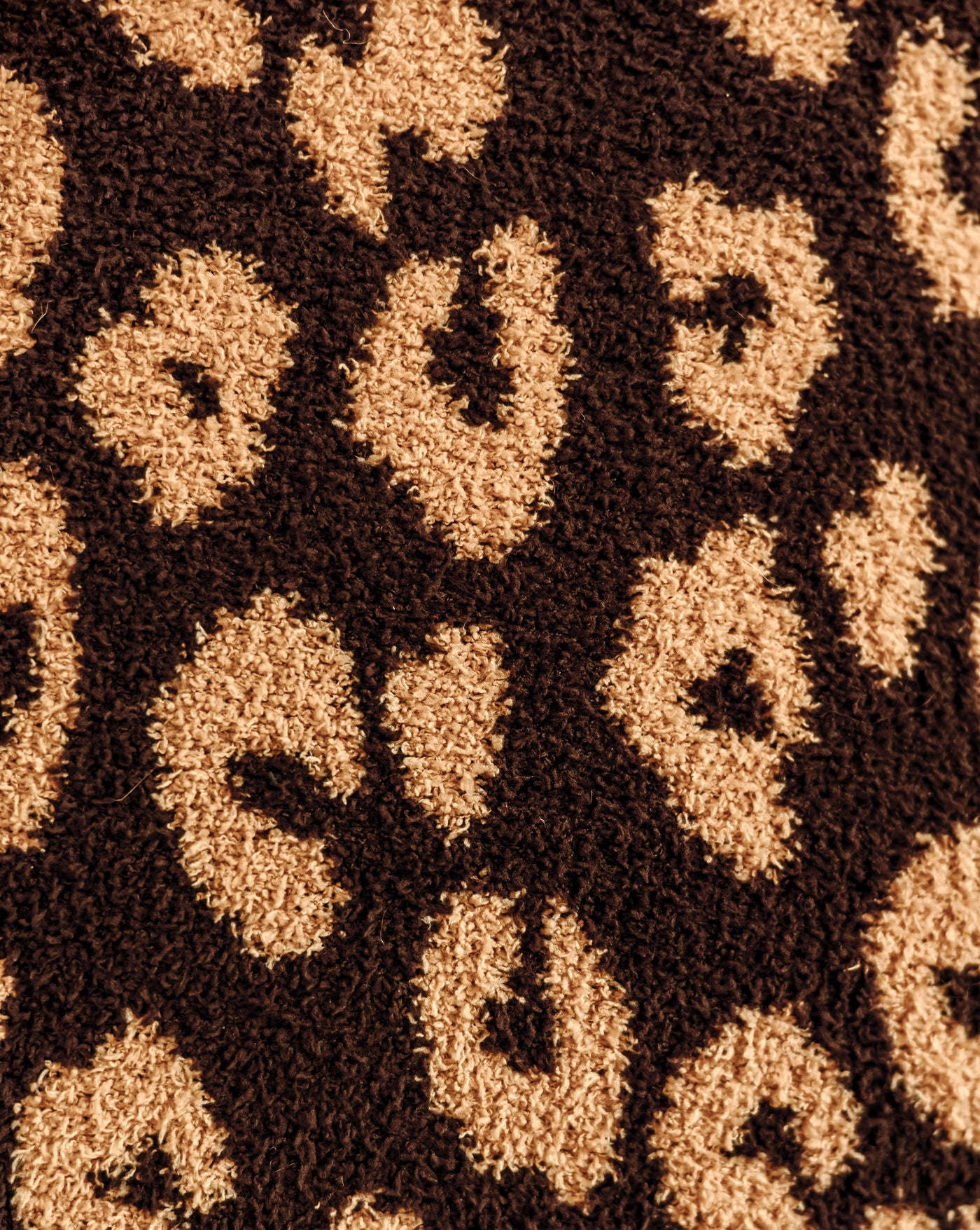 Snuggle Knit Brown Leopard Dog Bed