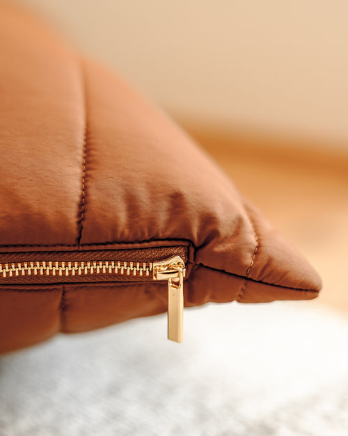 Alpine Rust Puffer Dog Bed