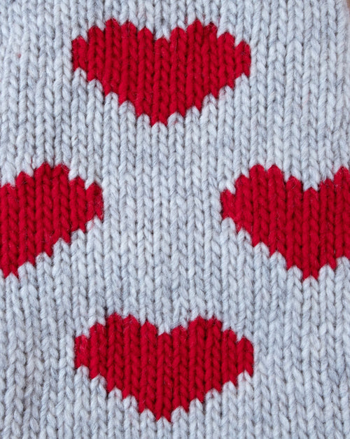 Cute red heart sweater for small breeds like Pugs and Chihuahuas
