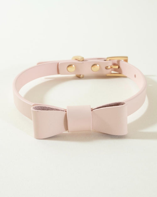 Sweet pink bow tie collar for dogs, ideal for adding a feminine touch to your dog&