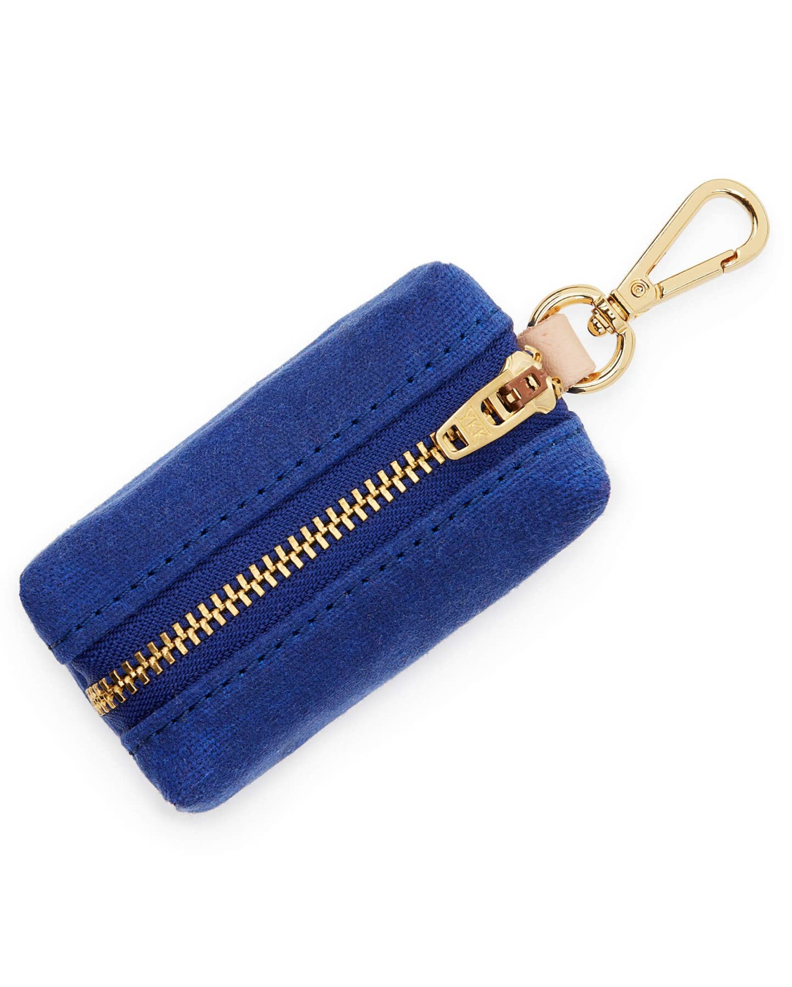 Waxed blue cotton canvas is complete with elevated brass hardware. Sleek clasp easily attaches to your leash's O ring. There's no mess left behind with this adorable accessory.