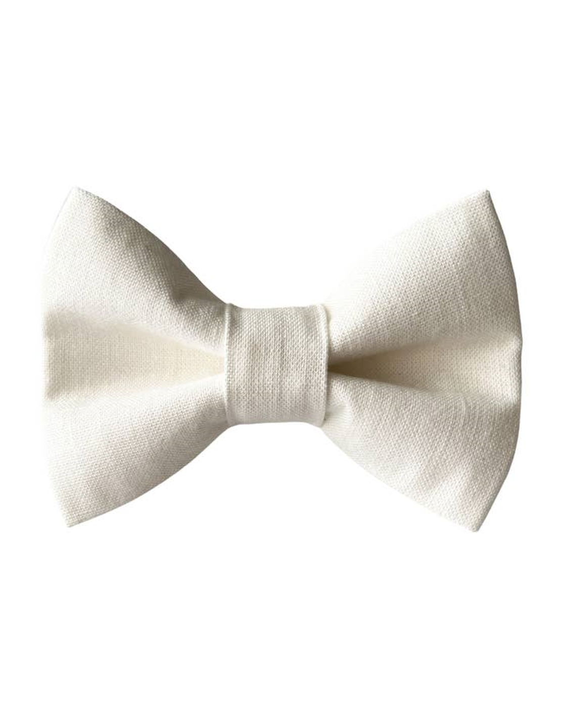 Take a Bow Cream Linen Bow Tie