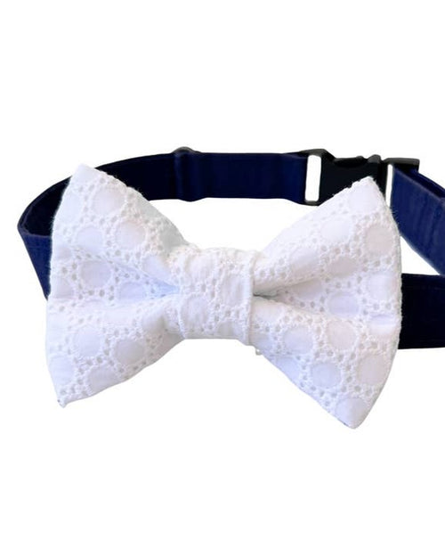 Take a Bow White Eyelet Bow Tie