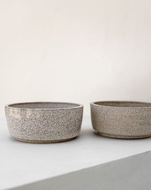 Fleck Off Speckled Handmade Dog Bowl Set