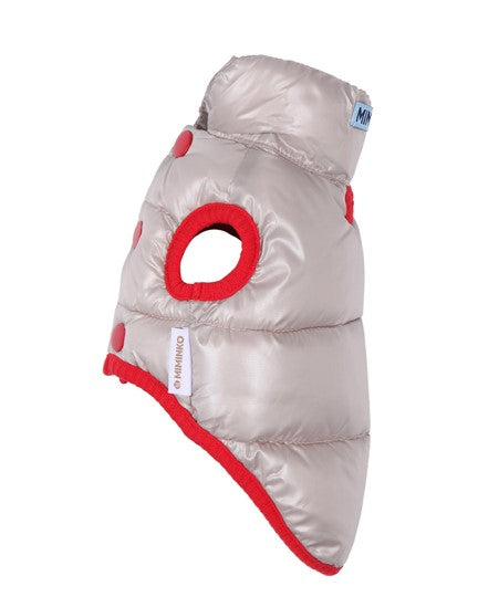 Ivory Cloud Puffer Vest. puffer jacket for chihuahua