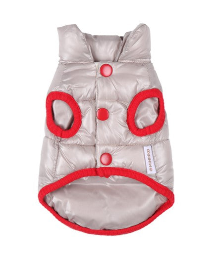 Ivory Cloud Puffer Vest. frenchie puffer jacket