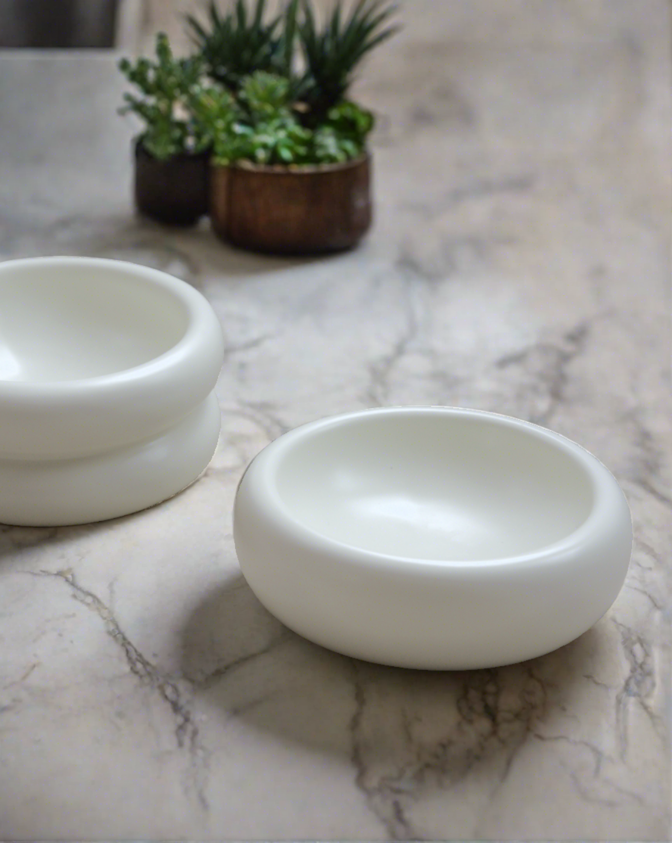 The Modern Muse Low Pet Bowl is crafted from quality ceramic, which is both chic and practical. Home decor friendly, this bowl can be paired with the Modern Muse Tall Pet Bowl for the perfect bowl combo.