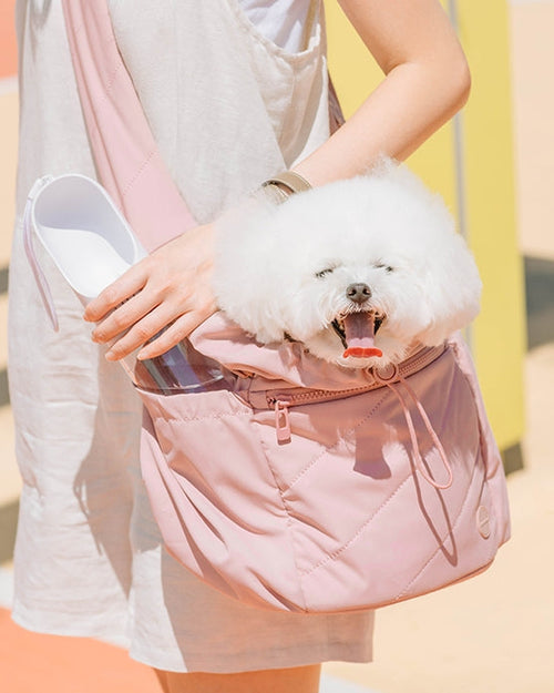 Small Dog Pink Pet Carrier - Soft, stylish, and comfortable pet carrier for small dogs.