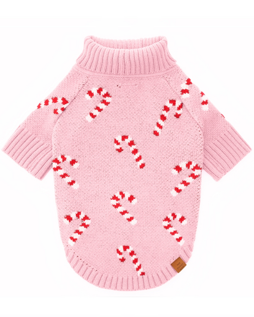 Candy Cutie Pink Knit Dog Sweater