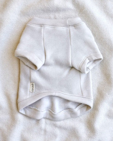 Underside of super soft graphic dog sweatshirt