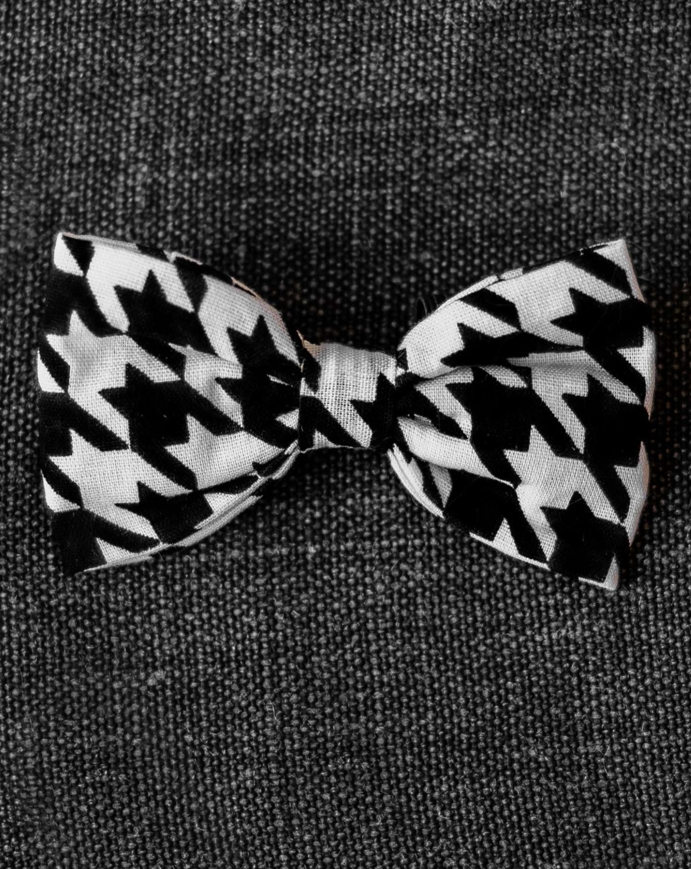 Watson Black + White Houndstooth Bow Tie Product Image