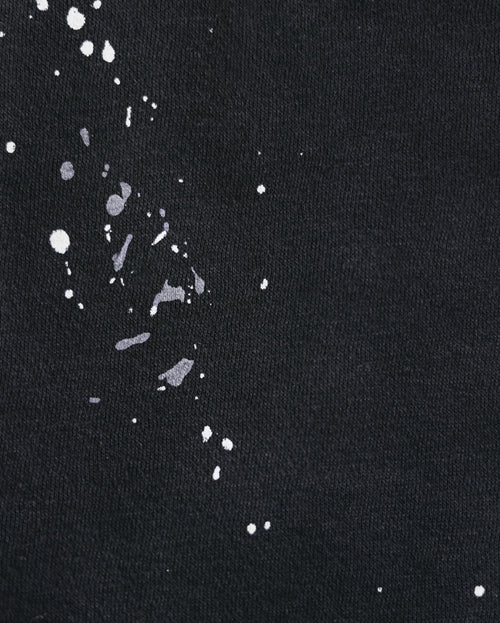 Ziggy Charcoal Paint Splatter Hoodie Product Image Detail. Cute hoodie for french bulldogs