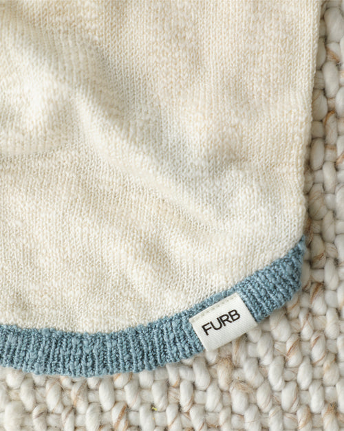 Monaco Bay Blue Colorblock Slub Sweater