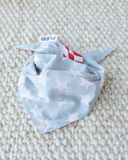 Yankee Poodle American Flag Reversible Bandana