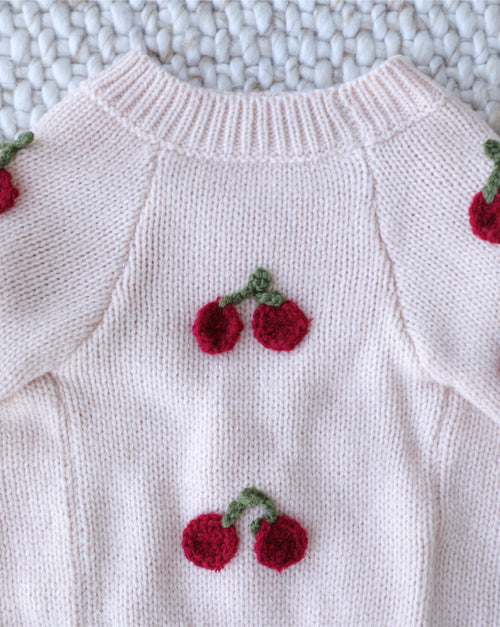 Mon Chéri Blush Cherry Dog Sweater