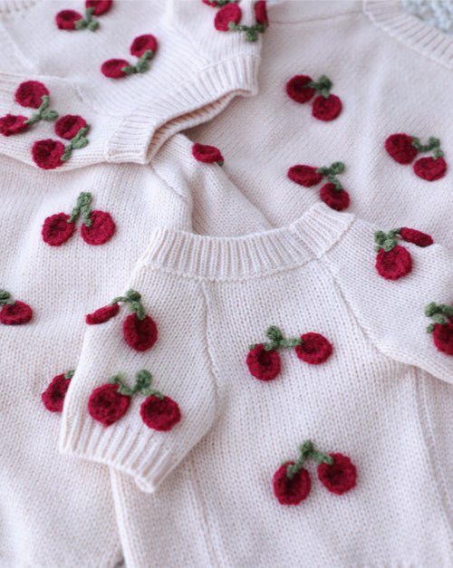 Mon Chéri Blush Cherry Dog Sweater