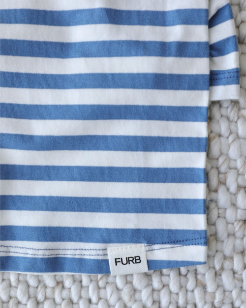 relaxed fit dog t shirt with classic stripe design, everyday pet clothing with modern style
