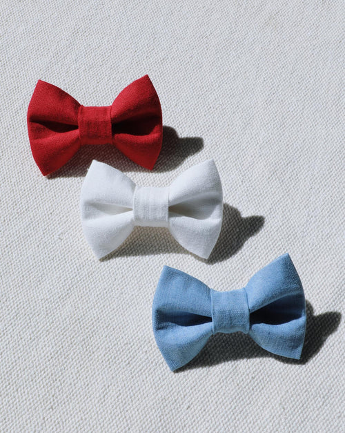 Take a Bow Red Linen Bow Tie