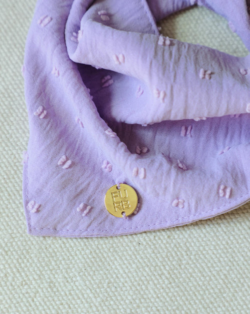 Only the Best Bandana in Lavender Swiss Dot