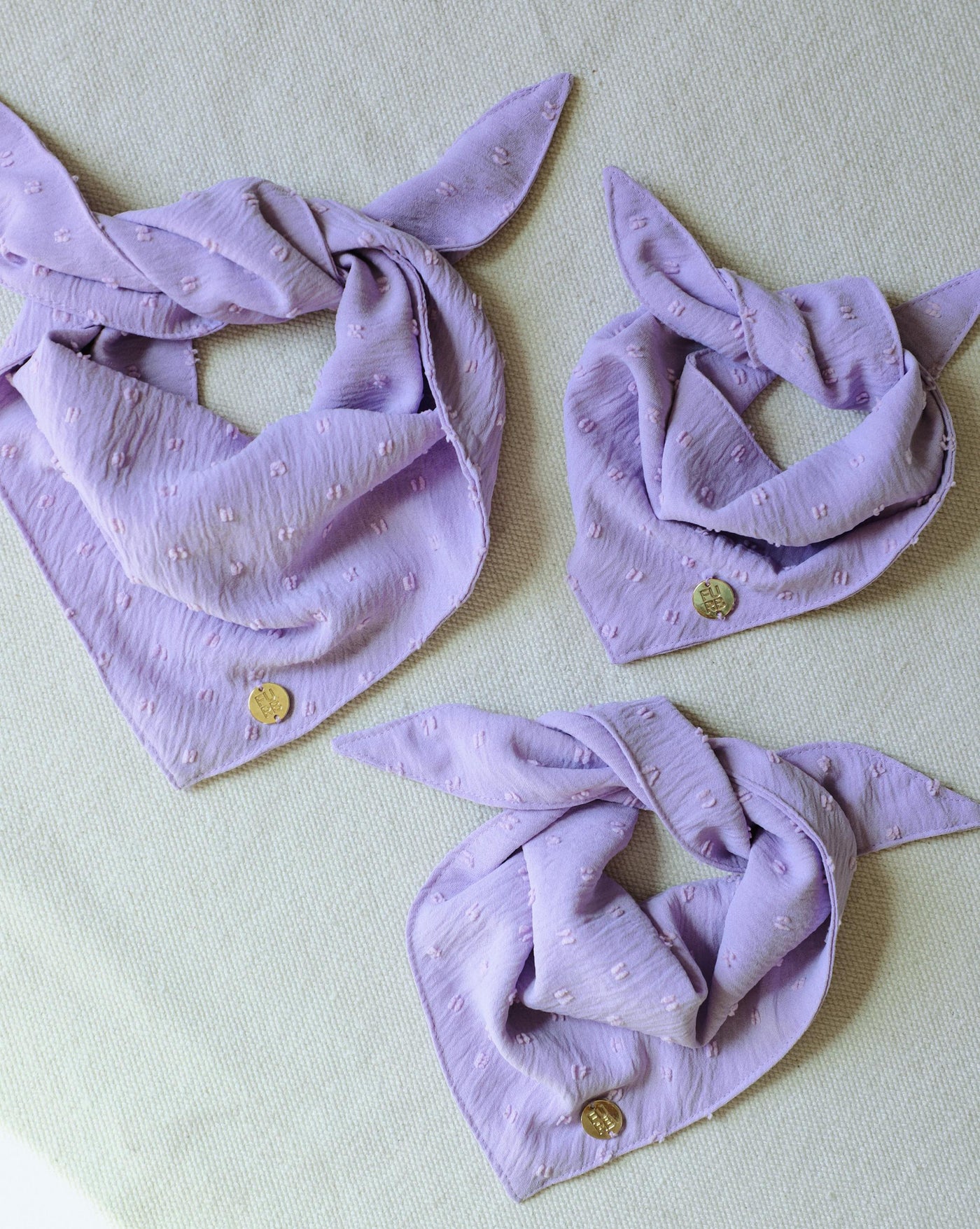 Only the Best Bandana in Lavender Swiss Dot