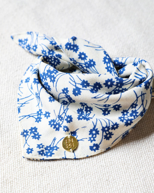 Only the Best Bandana in Bright Blue Floral