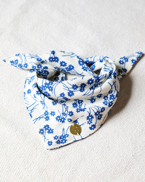 Only the Best Bandana in Bright Blue Floral