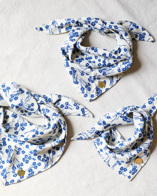 Only the Best Bandana in Bright Blue Floral
