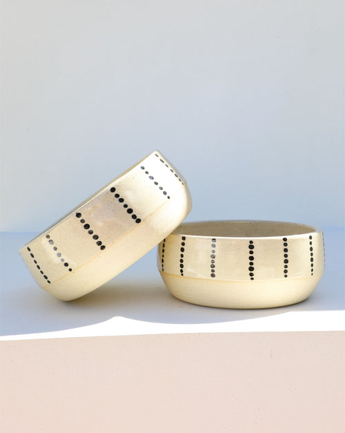 X Marks the Dot Ceramic Bowl