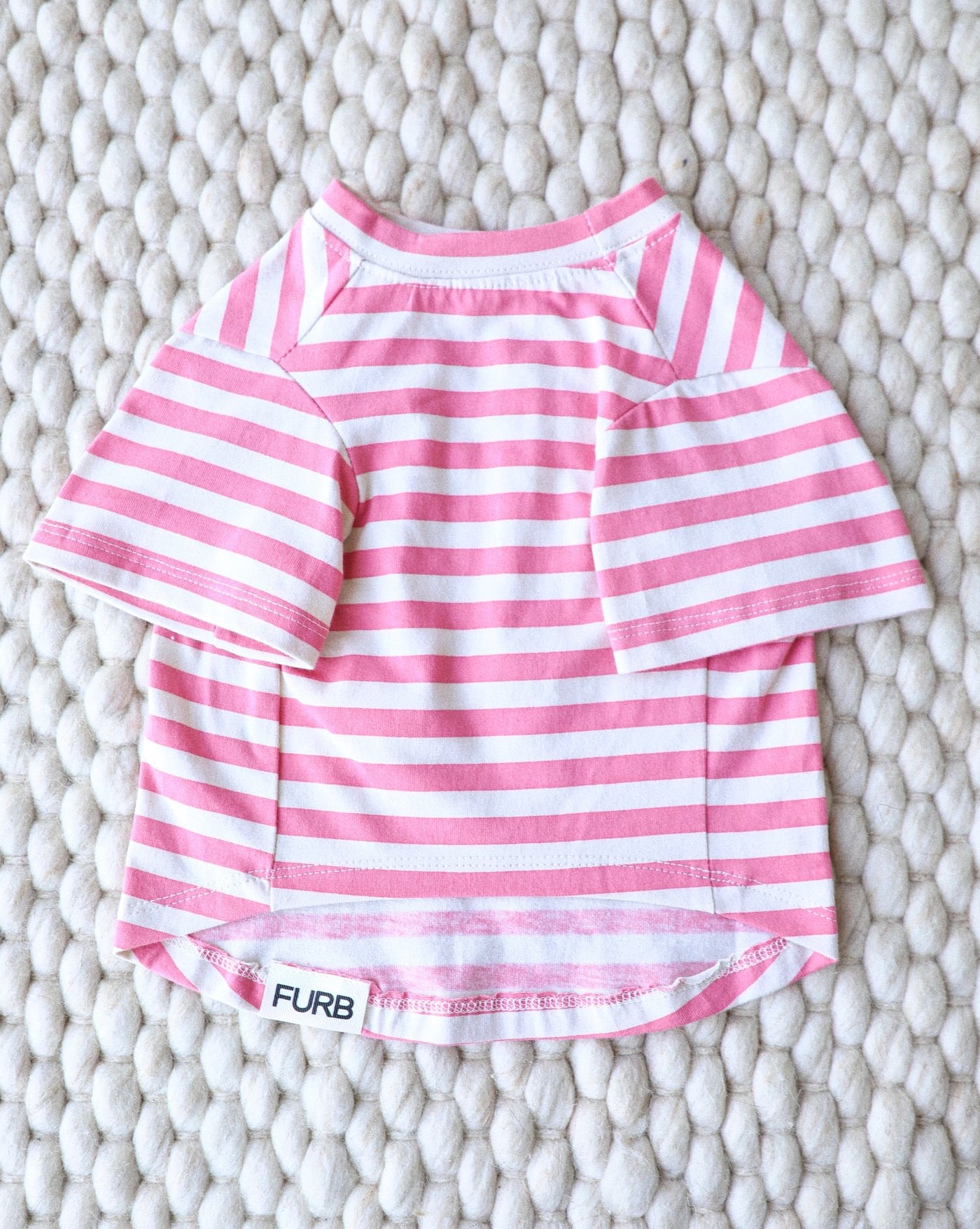 Tickled Pink Striped Dog T-Shirt