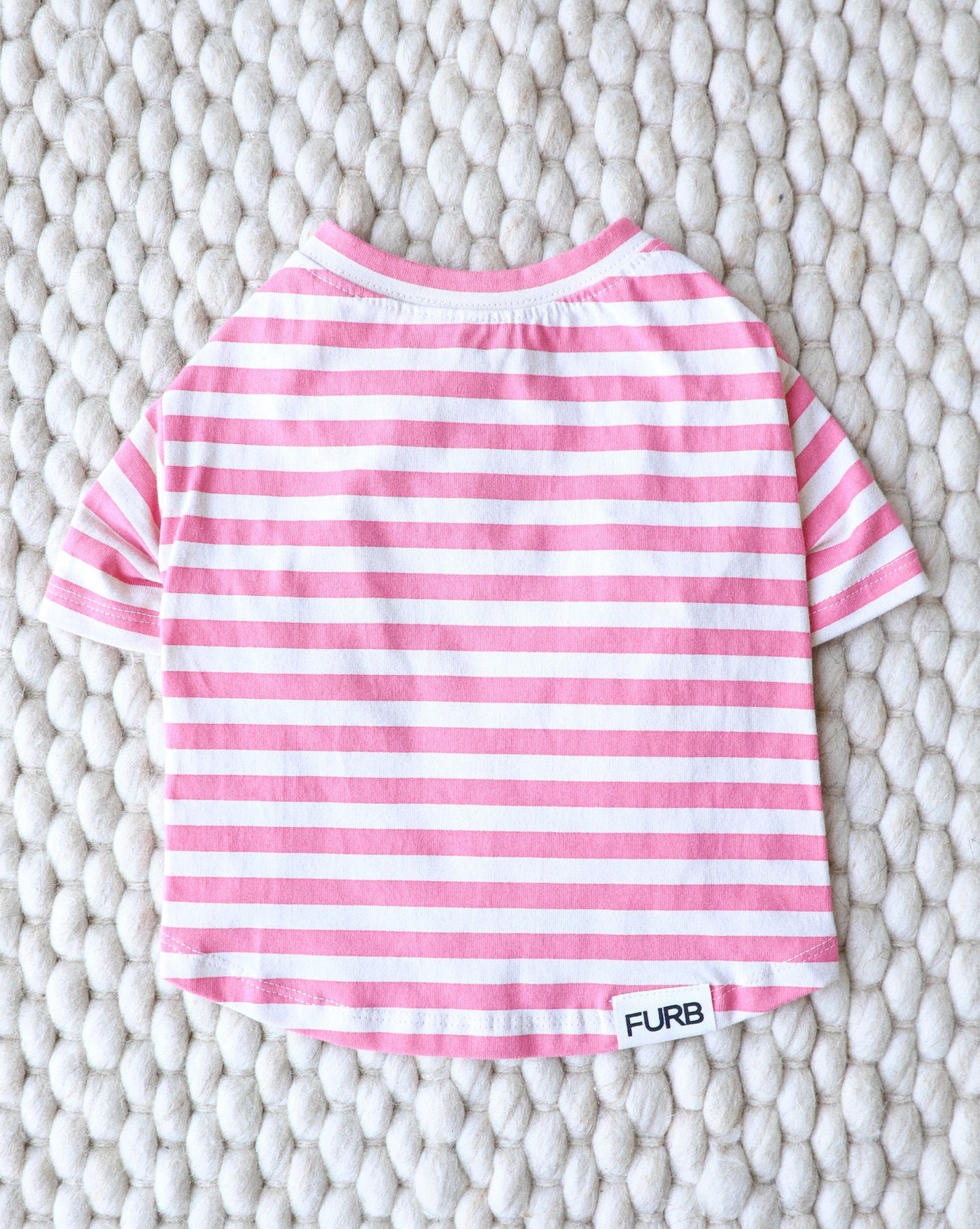 Tickled Pink Striped Dog T-Shirt