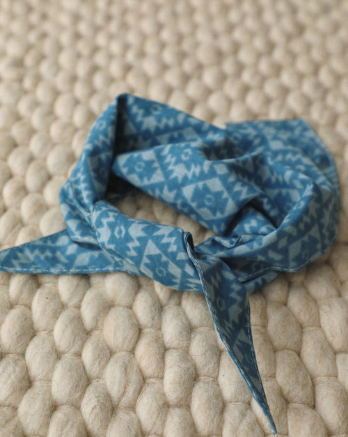 Western-inspired dog bandana in faded blue – ideal for Jack Russell Terriers and other active breeds