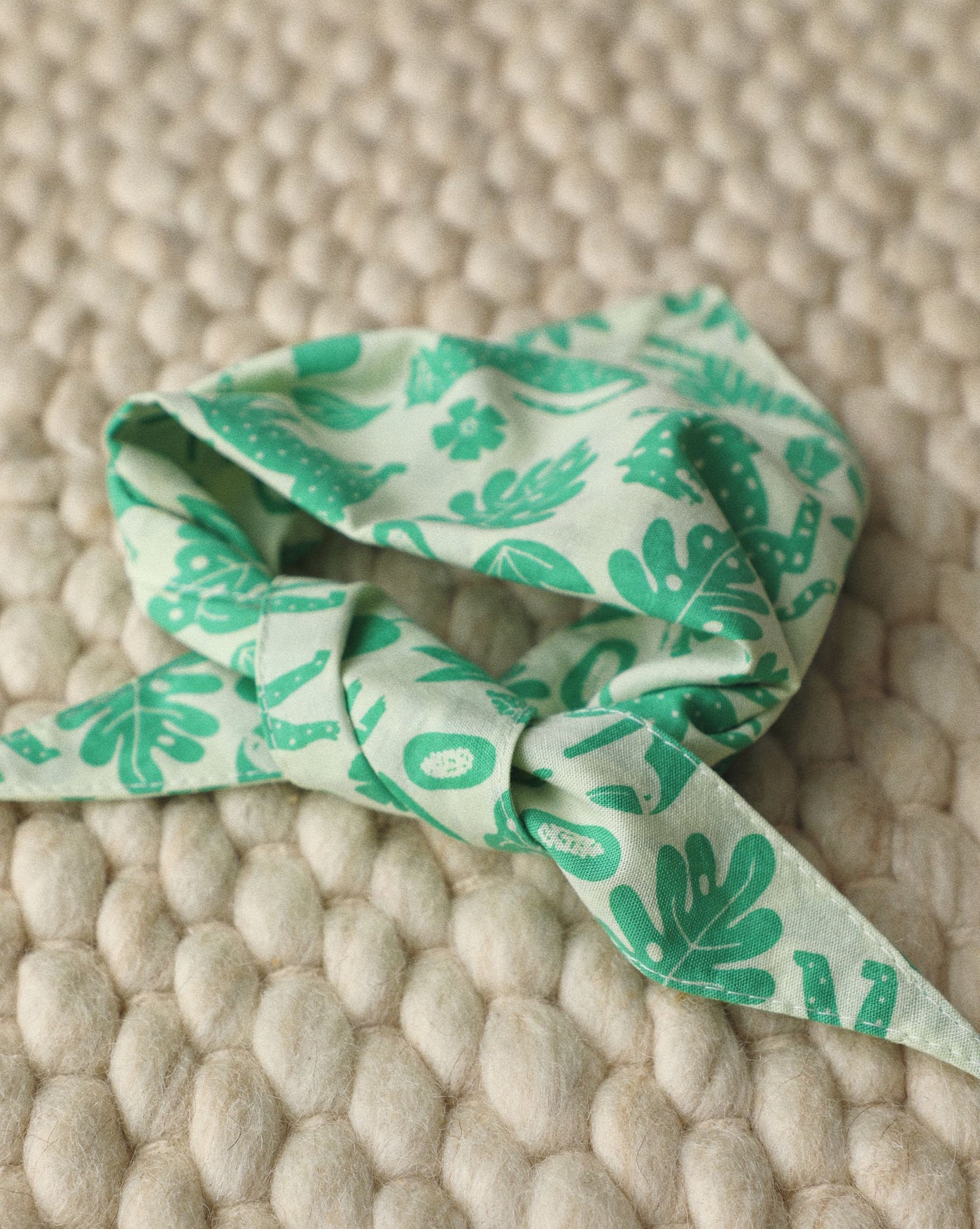 Tall Tails Green Print Dog Bandana