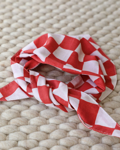 Make a Move Red Check Bandana