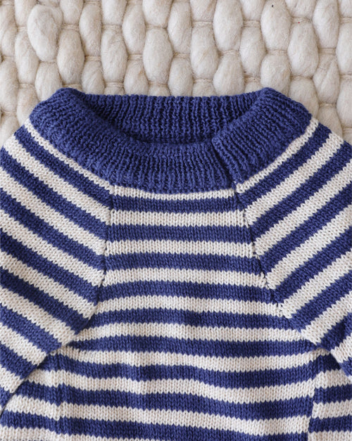 Like A Bandit Blue Striped Dog Sweater