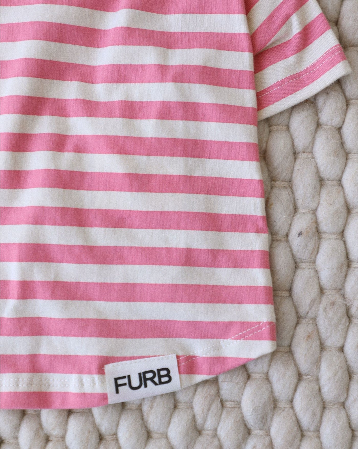 Tickled Pink Striped Dog T-Shirt