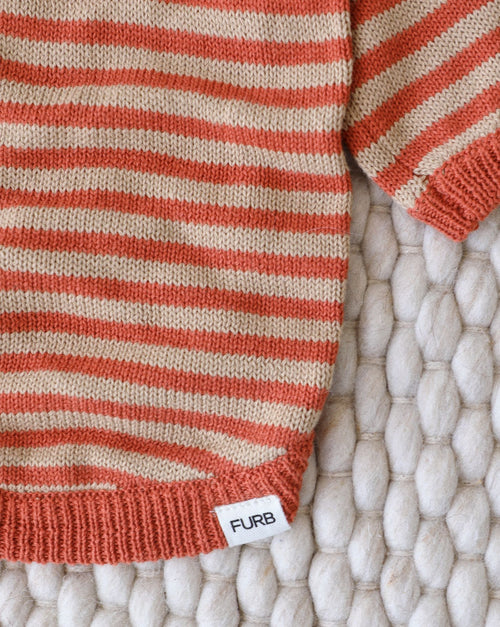 Like A Bandit Orange Striped Dog Sweater