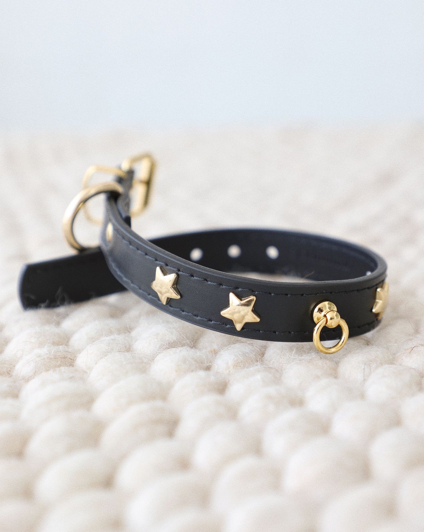 Nara Studded Collar Black Leather Walk Kit