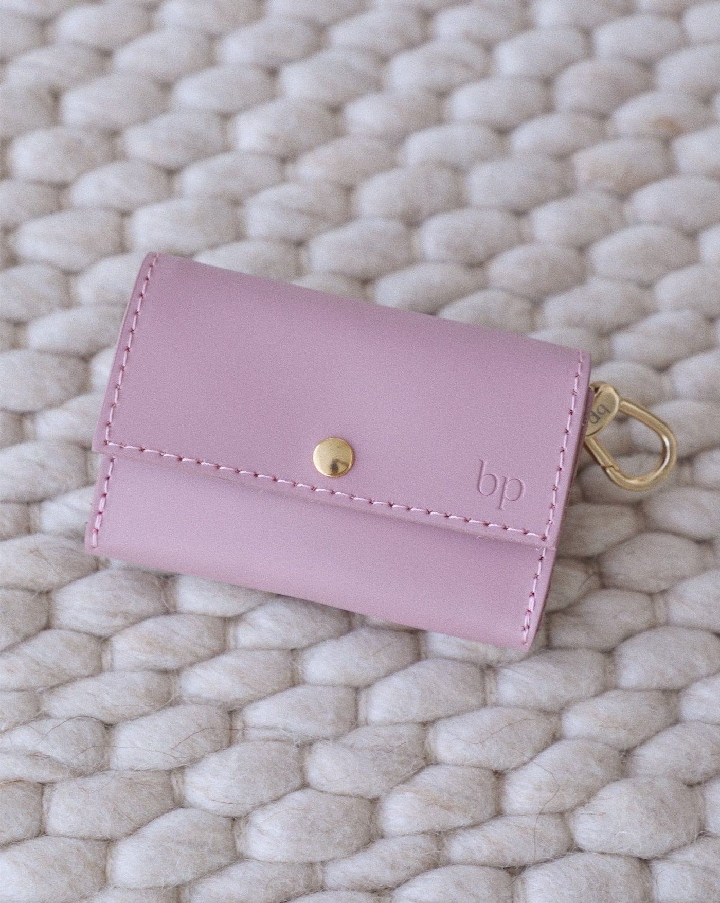 Rocco Mauve Leather Waste Bag Holder