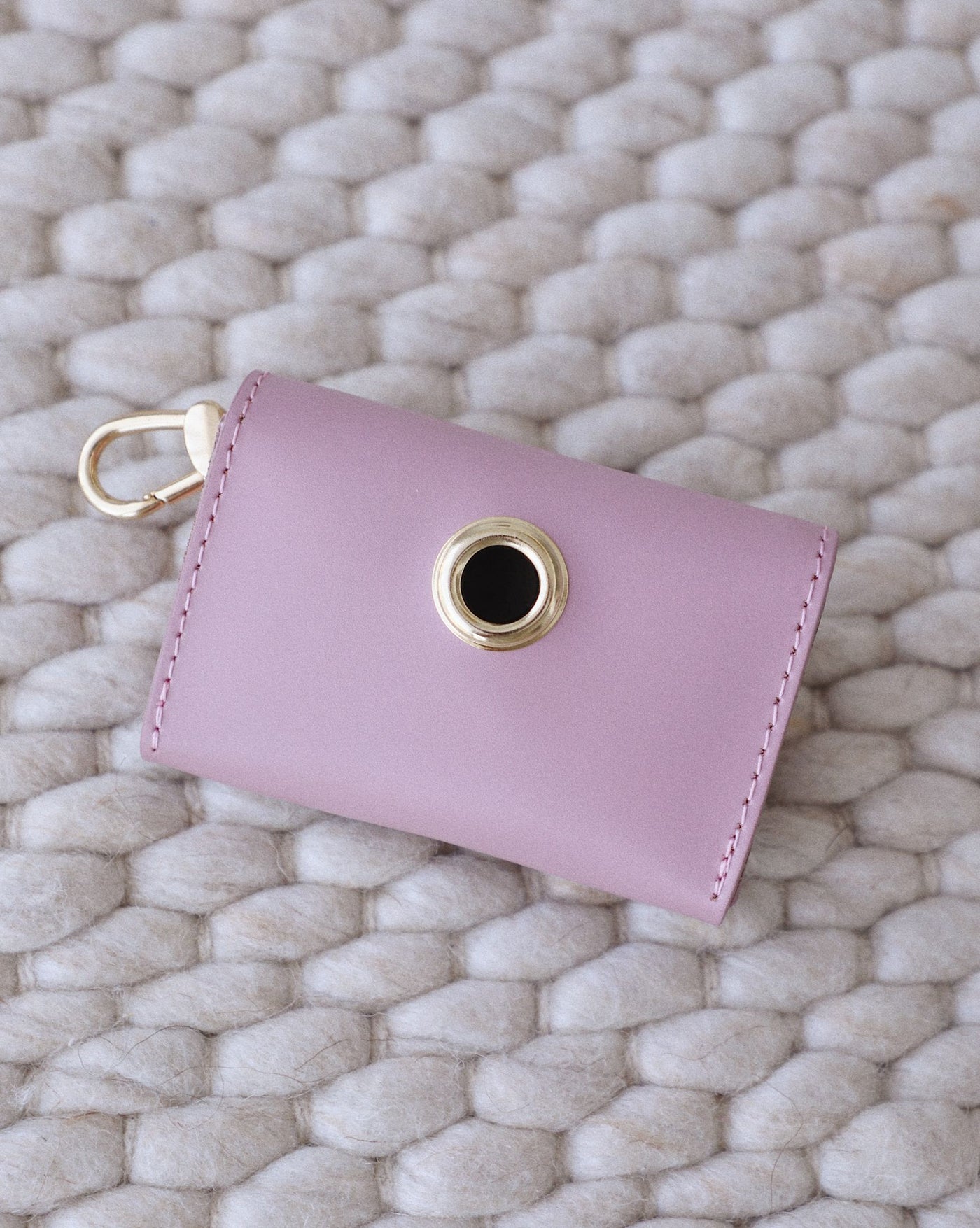 Rocco Mauve Leather Waste Bag Holder