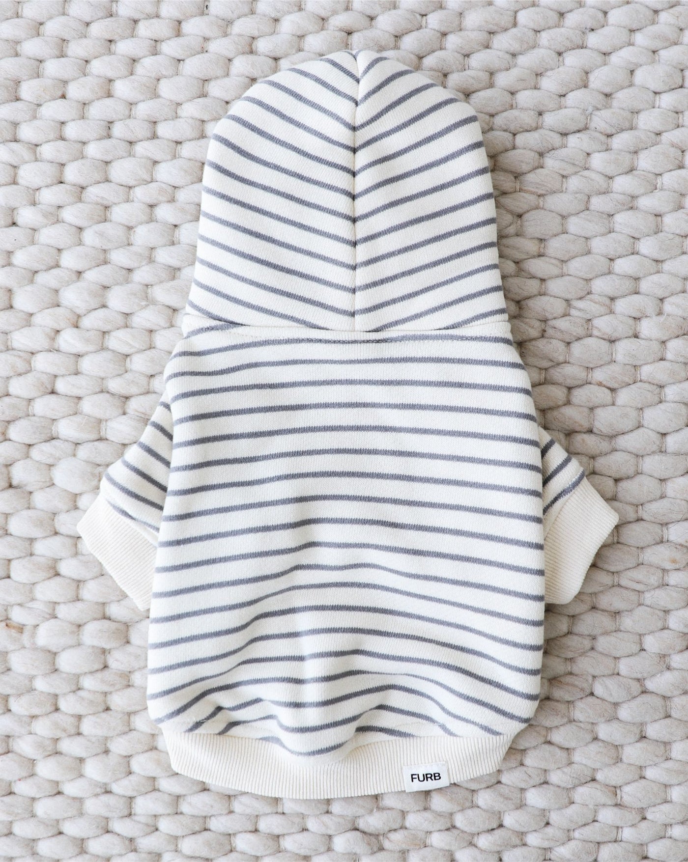 Ziggy Grey Stripe Dog Hoodie