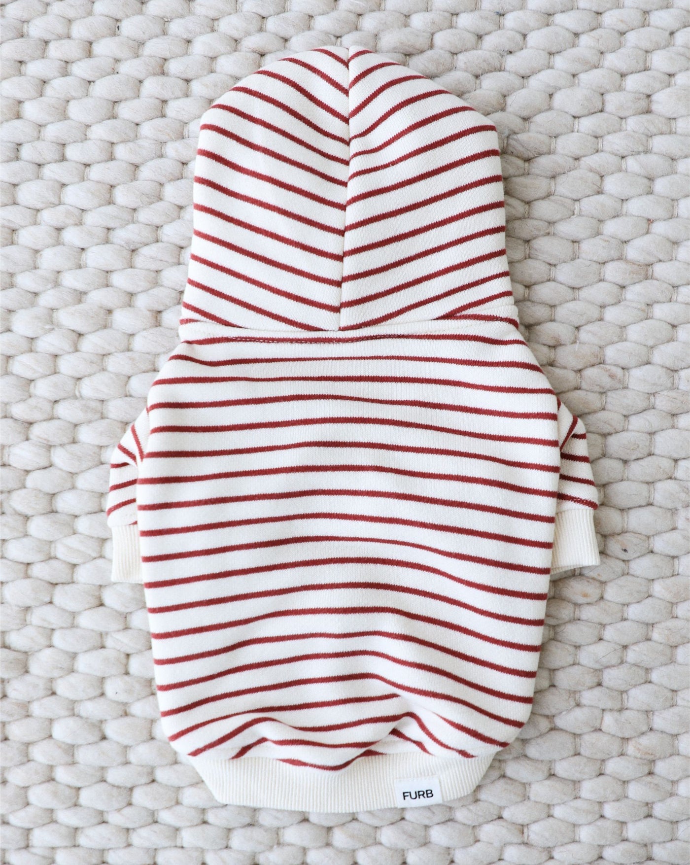 Ziggy Vintage Red Stripe Dog Hoodie