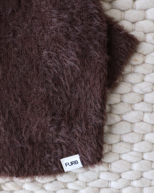 Bobbi Chocolate Eyelash Knit Dog Sweater